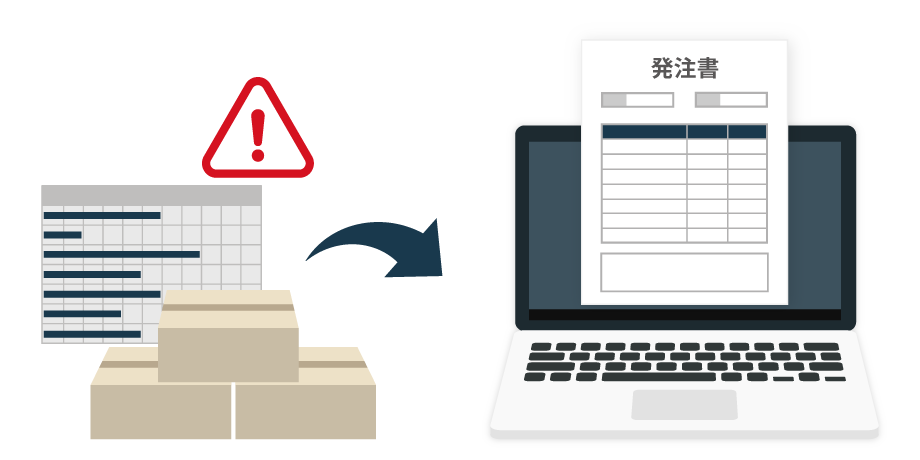店舗での在庫管理・発注業務