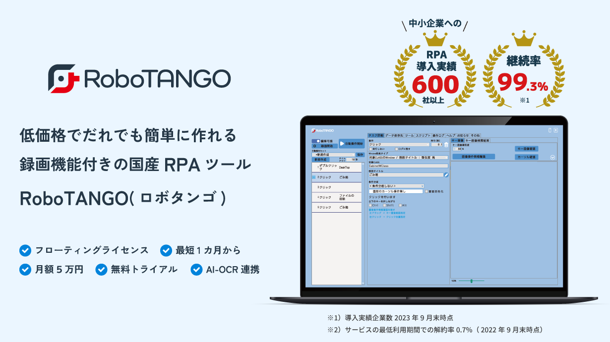 DXを始めたばかりの方には「RoboTANGO（ロボタンゴ）」がおすすめ