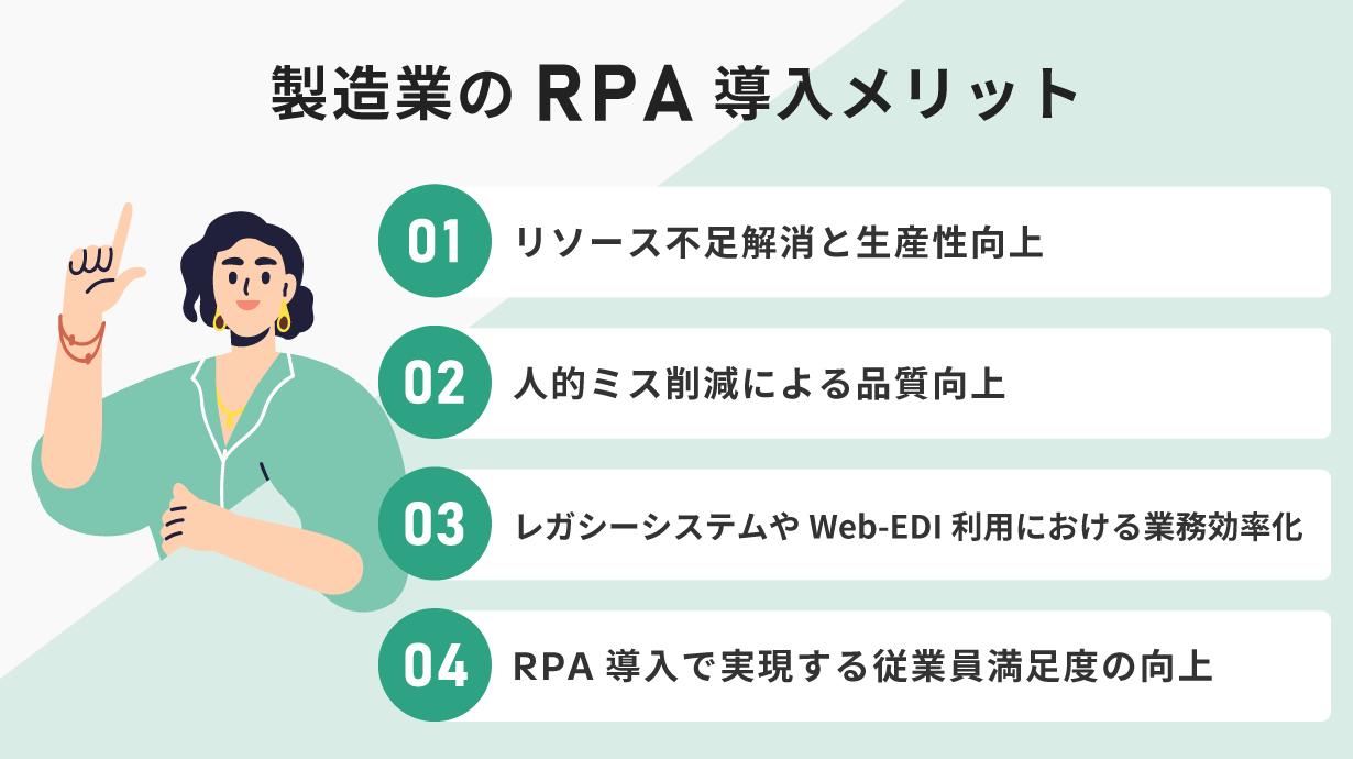 製造業のRPA導入メリット4つを紹介