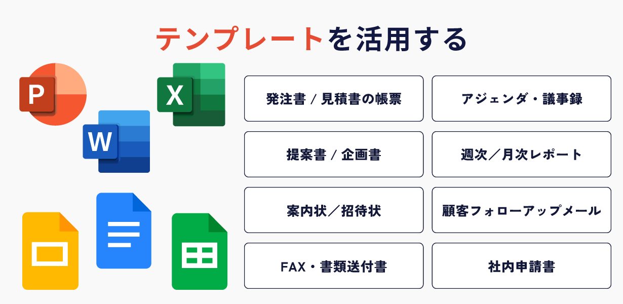 テンプレートを活用する