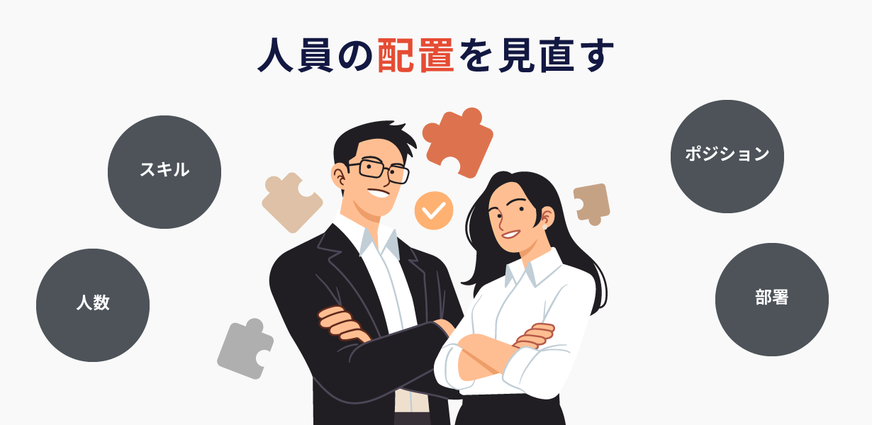 人員の配置を見直す