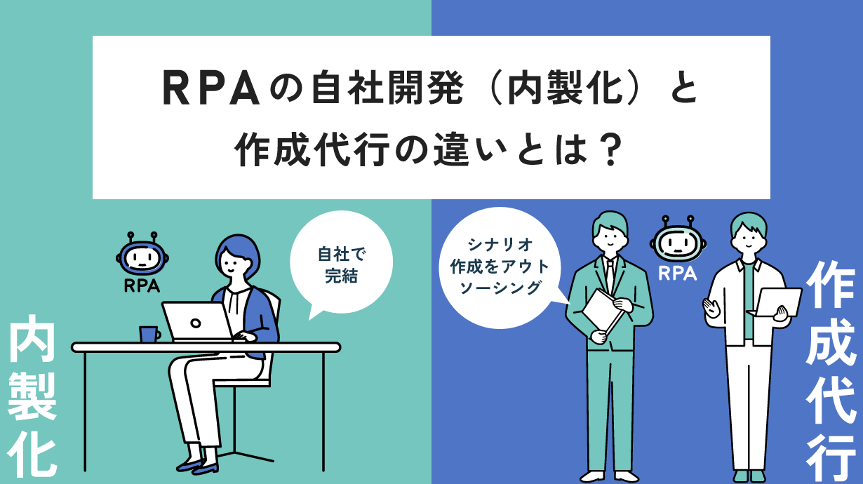 RPAの自社開発(内製化)と作成代行の違いとは