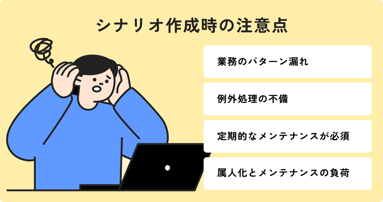 シナリオ作成時の注意点について
