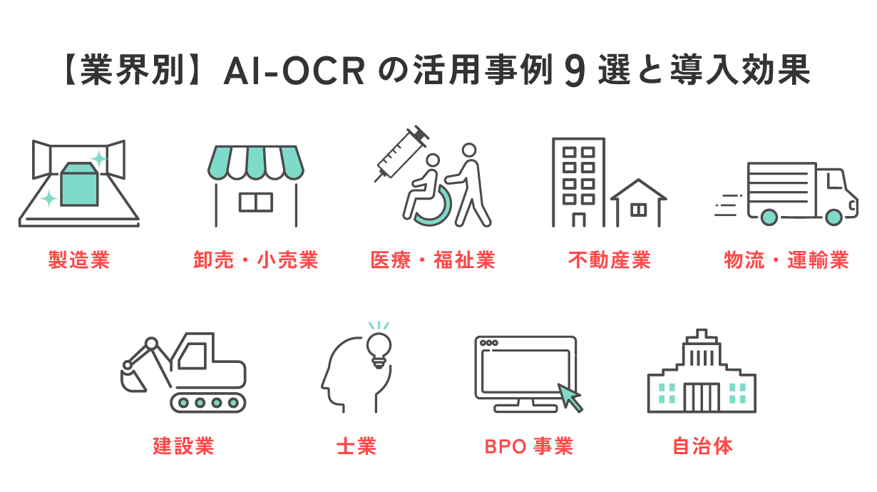 【業界別】AI-OCRの活用事例9選と導入効果